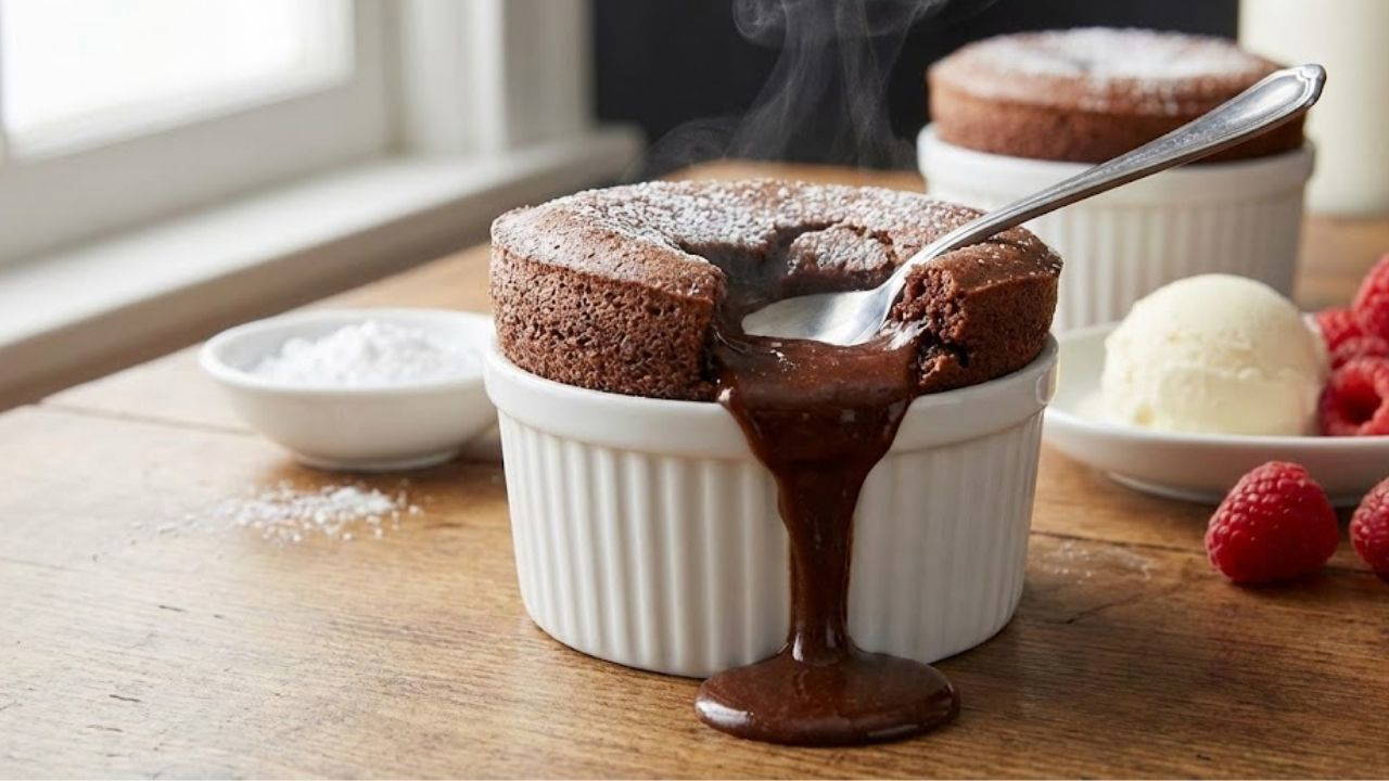 10 Dakikada Akışkan Çikolatalı Sufle Tarifi