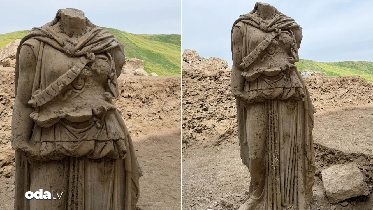 Denizli Laodikeia Antik Kenti’nde tarihi keşif! Athena heykeli bulundu