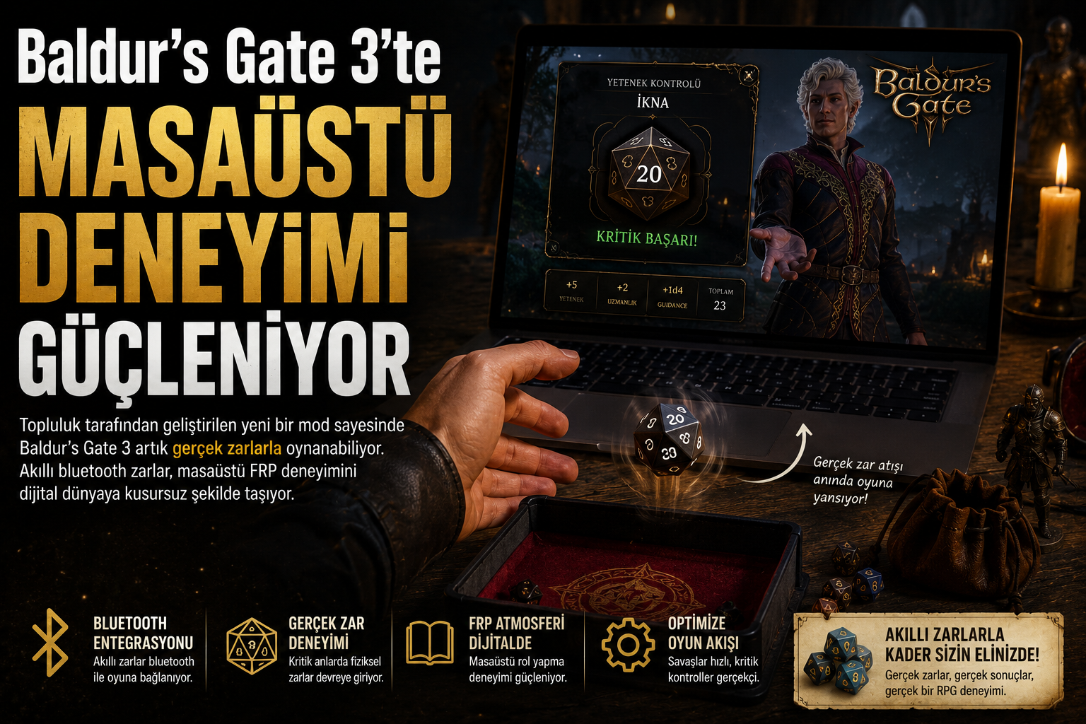 Baldur’s Gate 3’te Masaüstü Deneyimi Güçleniyor
