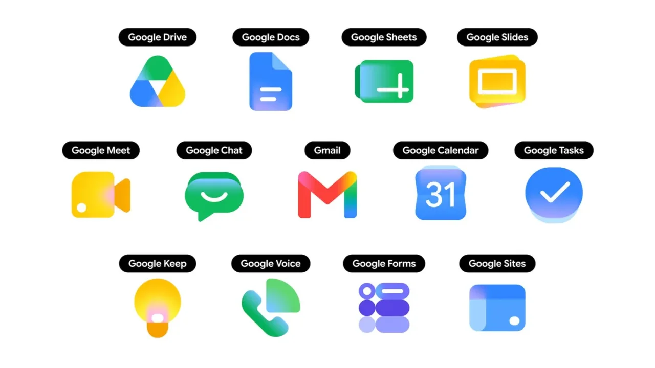 Google Workspace Uygulamalarında Yeni İkon Dönemi